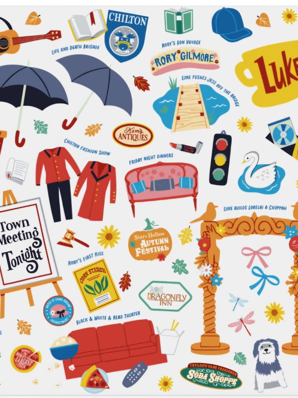 Gilmore Girls Memorable Moments Oversized Throw Blanket, 80x60